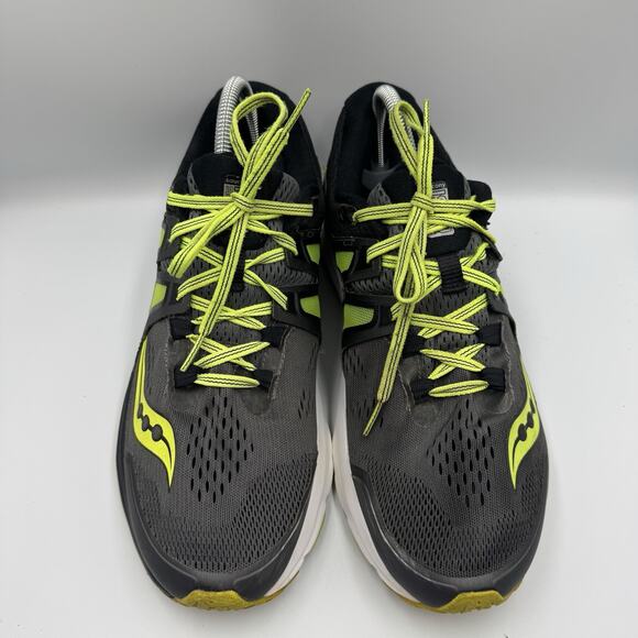 Saucony Hurricane ISO 3 Men Gry/Black/Citron Size 10.5 *see Description* - Picture 4 of 8